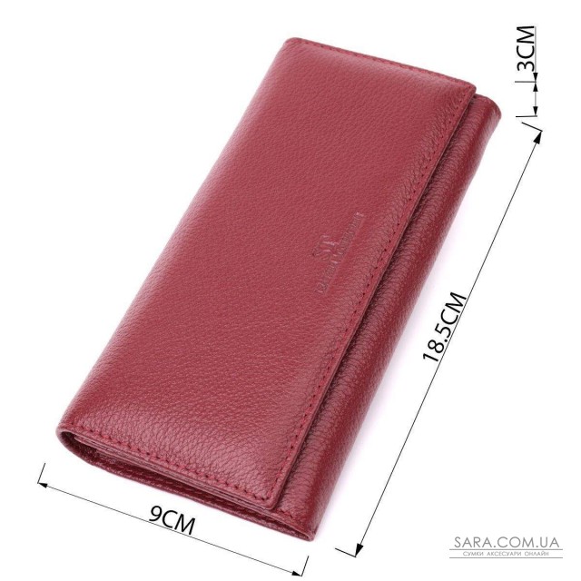 Оригінальний жіночий гаманець з натуральної шкіри ST Leather 22522 Бордовий Оригінальний жіночий гаманець з натуральної шкіри ST Leather 22522 Бордовий