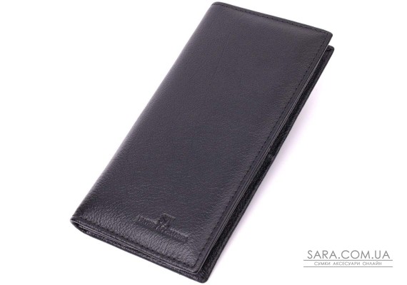 Вместительный вертикальный женский кошелек на магнитах из натуральной кожи ST Leather 22540 Черный