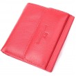 Яркий небольшой женский кошелек с монетницей снаружи из натуральной кожи ST Leather 22543 Красный