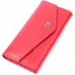 Женский кошелек с геометрическим клапаном из натуральной кожи ST Leather 22545 Красный