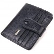 Стильный кошелек из натуральной зернистой кожи CANPELLINI 21688 Черный