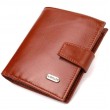 Отличный мужской бумажник из натуральной гладкой кожи CANPELLINI 21743 Коричневый