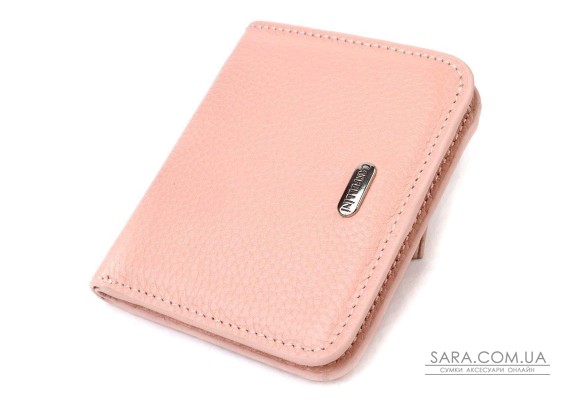 Женский кошелек небольшого размера из натуральной кожи флотар CANPELLINI 21797 Розовый