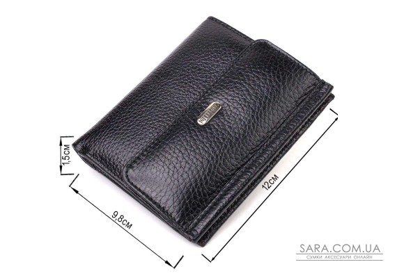 Кошелек для женщин среднего размера из натуральной кожи флотар CANPELLINI 21817 Черный