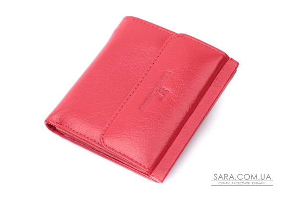 Кошелек среднего размера для женщин из монетницей снаружи из натуральной кожи ST Leather 22720 Красный
