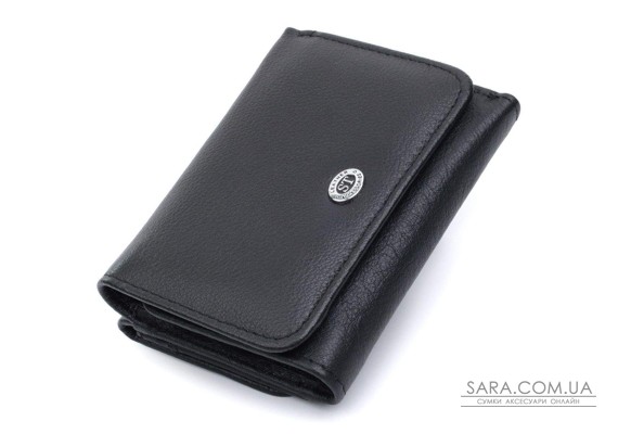 Кошелек для женщин горизонтального формату из натуральной кожи ST Leather 22722 Черный