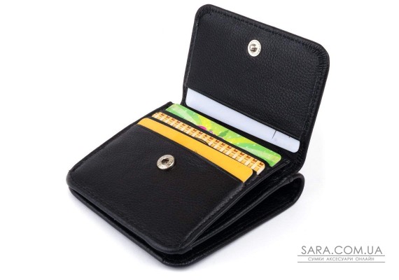 Маленький гаманець на кнопці жіночий ST Leather 19232 Чорний