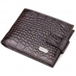 Оригинальный мужской кошелек из натуральной фактурной кожи CANPELLINI 21513 Коричневый