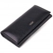 Класичний жіночий гаманець із натуральної зернистої шкіри CANPELLINI 21658 Чорний