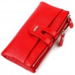 Яскравий жіночий гаманець із зручним функціоналом з натуральної шкіри CANPELLINI 21895 Червоний
