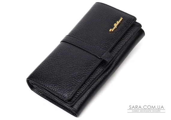 Класичний жіночий гаманець з великою кількістю відділень із натуральної шкіри Tony Bellucci 21961 Чорний