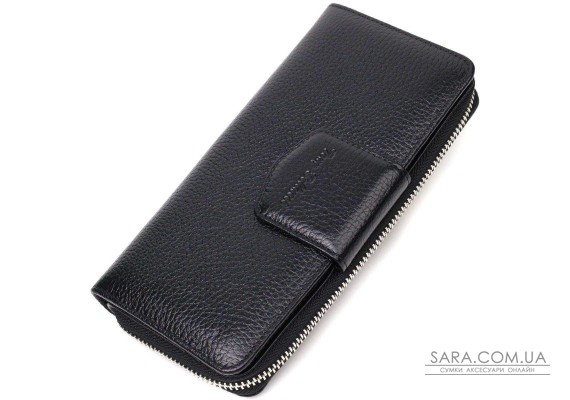 Шкіряний жіночий гаманець з блоком для карт та документів Tony Bellucci 21955 Чорний