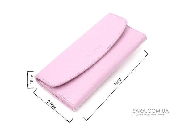 Стильний жіночий гаманець з монетницею на блискавці з натуральної шкіри Tony Bellucci 21964 Ліловий