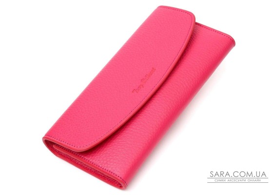 Барвистий жіночий гаманець з монетницею на блискавці з натуральної шкіри Tony Bellucci 21979 Фуксія