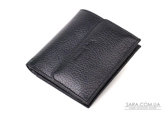 Компактний жіночий гаманець з місткою монетницею на кнопці з натуральної шкіри Tony Bellucci 22010 Чорний