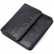 Чоловічий компактний гаманець з натуральної шкіри Tony Bellucci 22040 Чорний