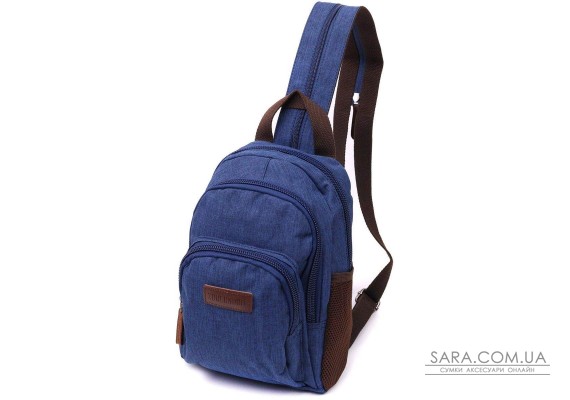 Надежный рюкзак из полиэстера с большим количеством карманов Vintage 22146 Синий