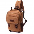 Удобный текстильный рюкзак с уплотненной спинкой и отделением для планшета Vintage 22167 Коричневый