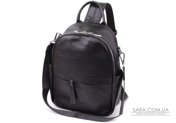 Женский рюкзак из натуральной кожи Vintage 23060 Черный