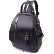 Классический женский рюкзак из натуральной кожи Vintage 23061 Черный