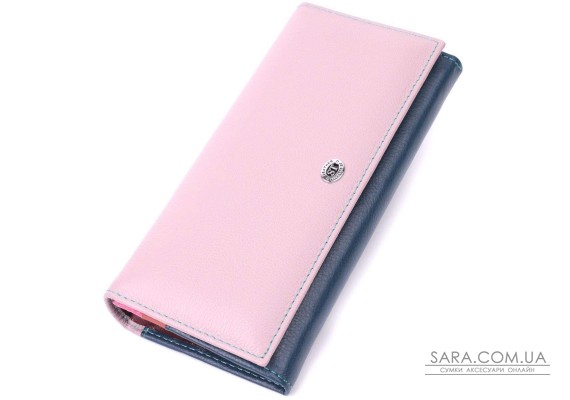 Жіночий практичний гаманець з натуральної шкіри ST Leather 22521 Різнокольоровий