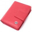 Яскравий жіночий гаманець з монетницею та блоком для пропусків із натуральної шкіри ST Leather 22714 Червоний