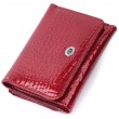 Стильний жіночий фактурний гаманець із натуральної шкіри ST Leather 22731 Червоний