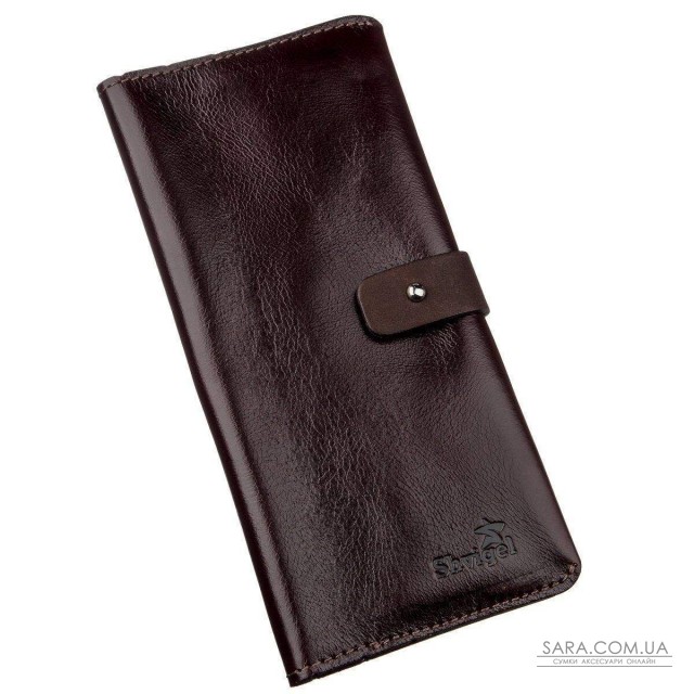 Гаманець вертикальний зі шкіри Алькор SHVIGEL 16202 Коричневий Гаманець вертикальний зі шкіри Алькор SHVIGEL 16202 Коричневий