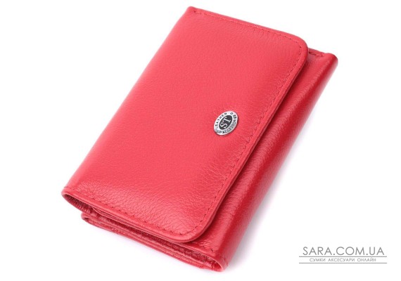 Женский кошелек горизонтального формату из натуральной кожи ST Leather 22721 Красный