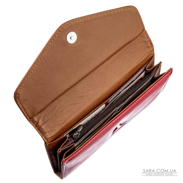 Кошелек женский из гладкой экокожи KIVI 19072 Ярко-розовый Кошелек женский из гладкой экокожи KIVI 19072 Ярко-розовый