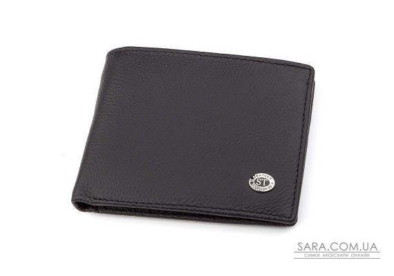 Чоловічий гаманець ST Leather 18352 (ST-1) натуральна шкіра Чорний