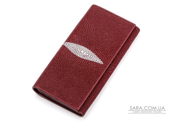 Гаманець жіночий STINGRAY LEATHER 18097 з натуральної шкіри морського ската Бордовий