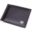 Чоловічий гаманець із металевим затискачем з натуральної шкіри ST Leather 23092 Чорний