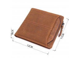 Практичний гаманець для чоловіків з натуральної шкіри 22856 Vintage Коричневий