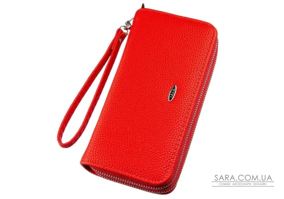 Гаманець жіночий з зернистою екошкіри KIVI 19044 Яскраво-червоний