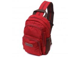 Компактний рюкзак з поліестру з великою кількістю кишень Vintage 22144 Бордовий