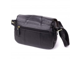 Сумка з натуральної шкіри для стильних жінок Vintage 22972 Чорний