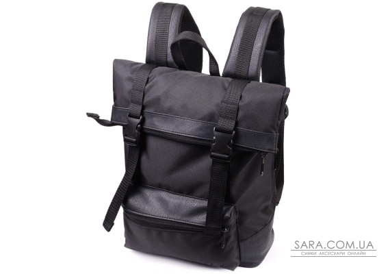 Рюкзак для ноутбука из вставками эко-кожи FABRA 22582 Черный