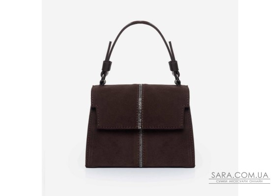 886 сумка замш шоколад Lucherino