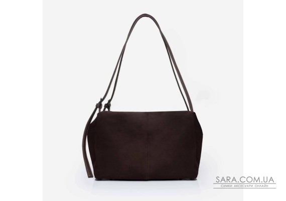 885 сумка замш шоколад Lucherino