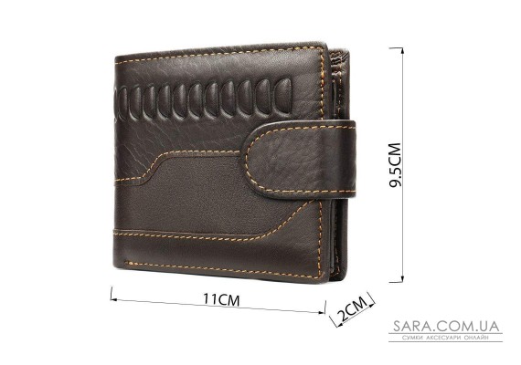 Мужской кошелек с тиснением 20233 Vintage Коричневый