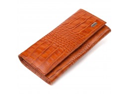 Жіночий шкіряний гаманець для карток купюр та монет CANPELLINI 21528 Рудий