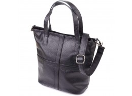 Сумка жіноча з натуральної шкіри Vintage 22993 Чорний