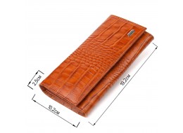 Жіночий шкіряний гаманець для карток купюр та монет CANPELLINI 21528 Рудий