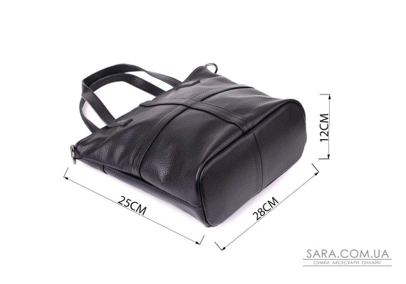 Сумка жіноча з натуральної шкіри Vintage 22993 Чорний