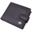 Мужской бумажник удобного размера из натуральной кожи ST Leather 22471 Черный