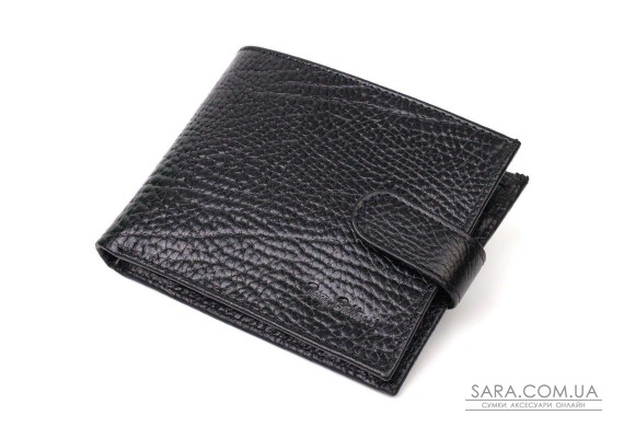 Стильный мужской кошелек горизонтального формата из натуральной кожи Tony Bellucci 22015 Черный