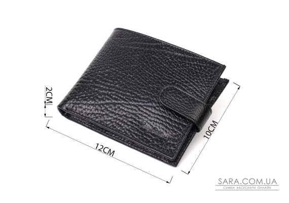 Стильный мужской кошелек горизонтального формата из натуральной кожи Tony Bellucci 22015 Черный