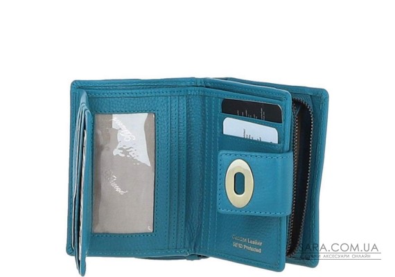 Женский кожаный кошелек Ashwood Y60 Turq (Синий)