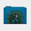 Женский кожаный кошелек Yoshi Y1275 Peacock Plume (Petrol Blue)